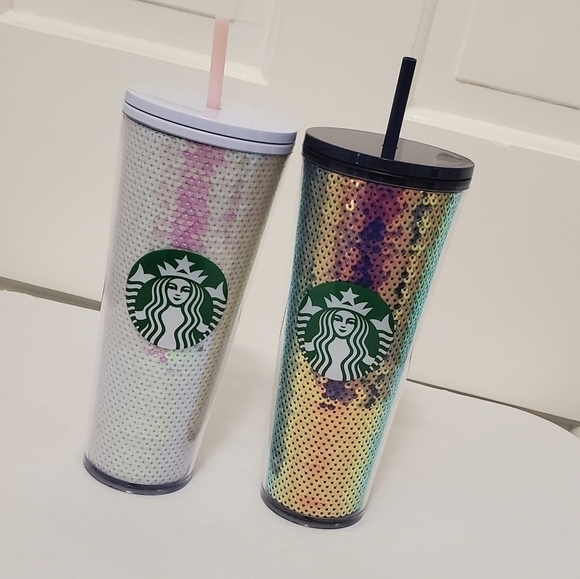 NWT Starbucks Holiday 2020 Bundle Cold Beverage Tumblers 24 oz. Set of 2 - Picture 1 of 13